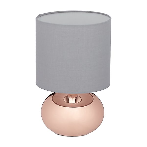 relaxdays Nachttischlampe Tischlampe Metall & Stoff, günstig online kaufen