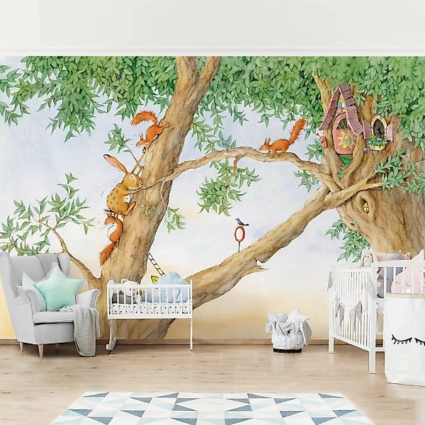 Bilderwelten Kindertapete Josi Hase - Wohnung der Eichhörnchen bunt Gr. 288 günstig online kaufen