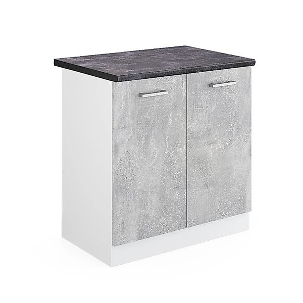Vicco Spülenunterschrank R-Line Küchenunterschrank für die Spüle Beton/Weiß günstig online kaufen