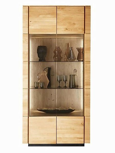 Casamia Vitrine Vitrine Glasvitrine Massivholz B99 H207 T42 cm Aversa Wilde günstig online kaufen