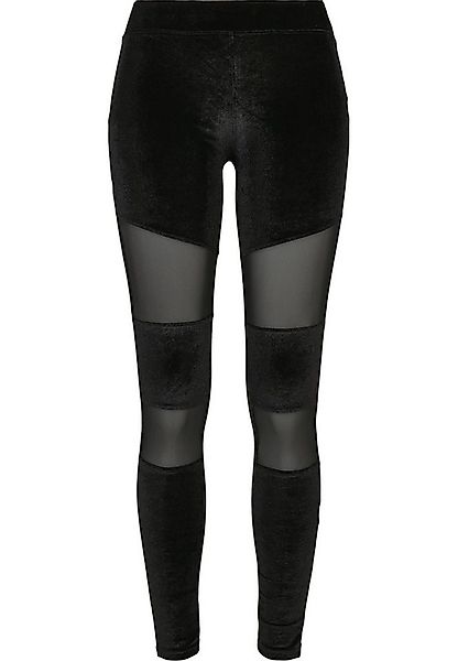URBAN CLASSICS Leggings Urban Classics Damen Ladies Velvet Tech Mesh Leggin günstig online kaufen