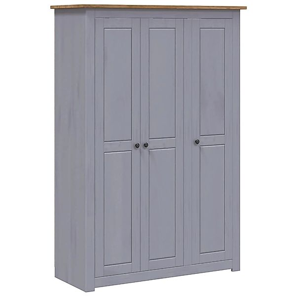Kleiderschrank 3-türig Grau 118ã50ã171,5 Cm Kiefer Panama Serie günstig online kaufen