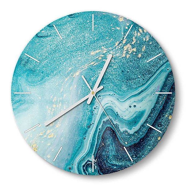 DEQORI Wanduhr 'Meer aus Marmor' (Glas günstig online kaufen