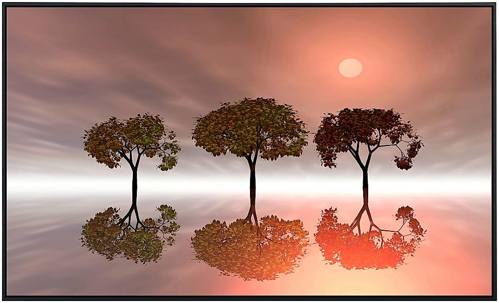 Papermoon Infrarotheizung »Bäume im Wasser«, sehr angenehme Strahlungswärme günstig online kaufen
