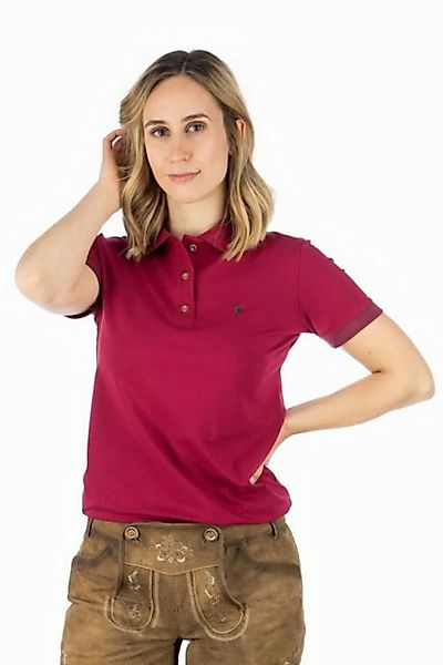 OS-Trachten Poloshirt Laukas Kurzarm Shirt mit Hirsch-Stickerei auf der lin günstig online kaufen