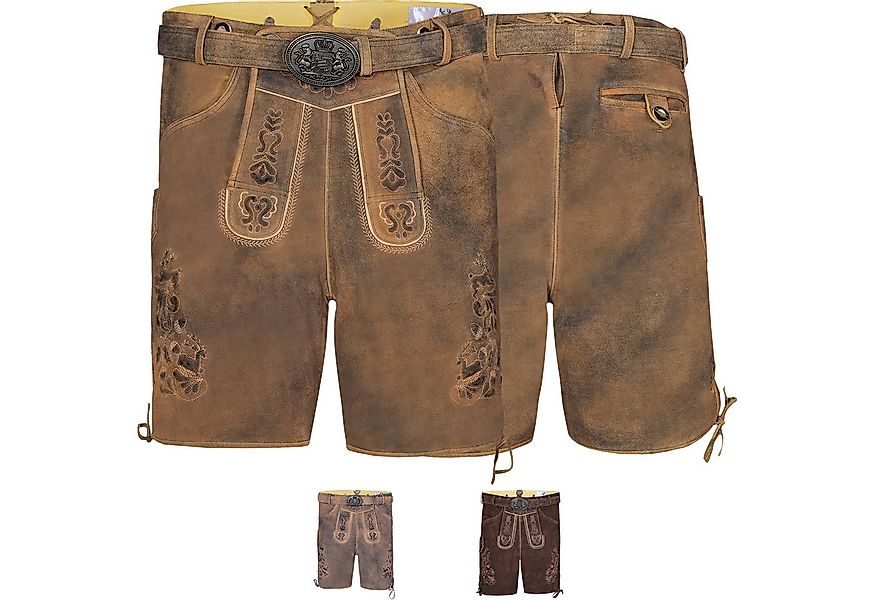 German Wear Trachtenlederhose GW722 kurze Lederhosen Hans 100% Nappa-Wildle günstig online kaufen