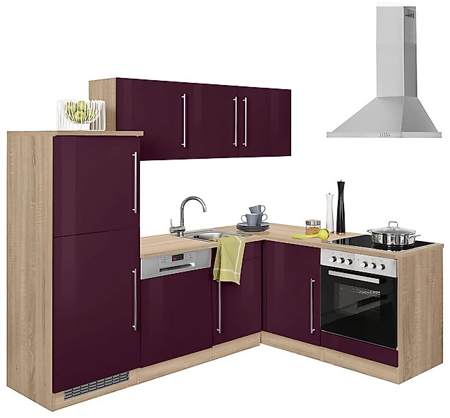 KOCHSTATION Winkelküche "KS-Samos" Stellbreite 230x170 cm, wahlweise mit E- günstig online kaufen