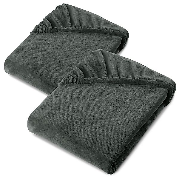 aqua-textil Spannbettlaken Feelwell Spannbettlaken Fleece 2erSet günstig online kaufen