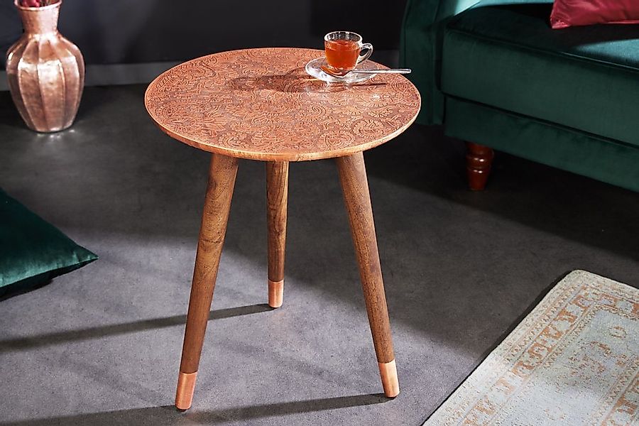 riess-ambiente Beistelltisch ALCAZAR 50cm antik kupfer / braun (Einzelartik günstig online kaufen