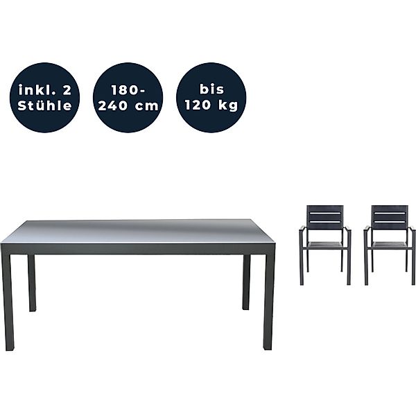 Home Deluxe Sitzgruppe Sol Madera 2-tlg. günstig online kaufen