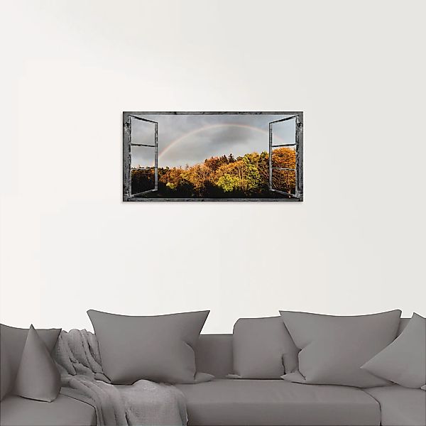 Artland Glasbild »Fensterblick - Regenbogen«, Fensterblick, (1 St.), in ver günstig online kaufen