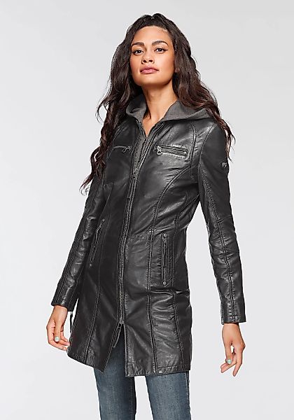 Mauritius Ledermantel "Bente", 2-in-1-Lederjacke mit abnehmbarem Kapuzen-In günstig online kaufen