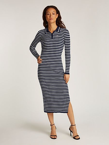 Tommy Jeans Polokleid "TJW LS POLO MIDI DRESS" in Midi-Länge günstig online kaufen