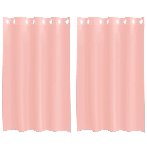 vidaXL Voile Vorhänge mit Ösen 2 Stk Rosa 140x175 cm 4102096 günstig online kaufen