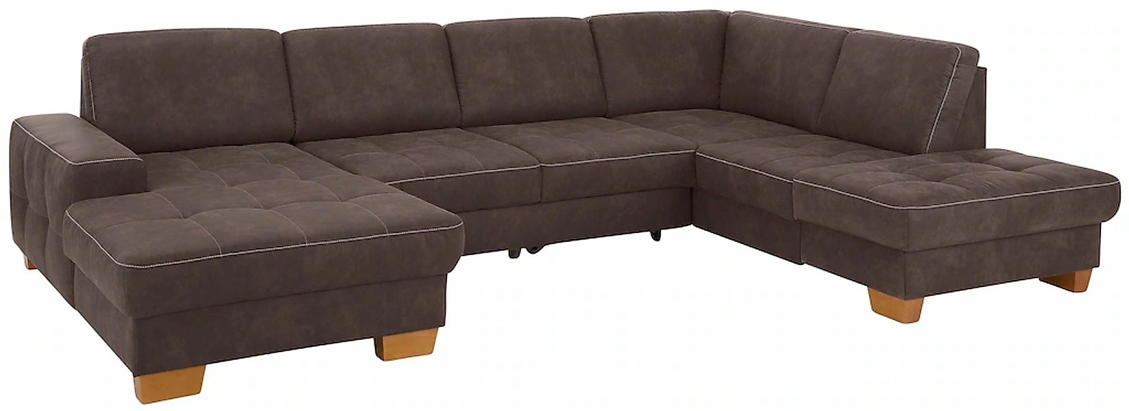 Home affaire Wohnlandschaft "Puccini U-Form" mit Federkern, Sitztiefenverst günstig online kaufen