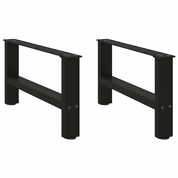 vidaXL Couchtischbeine Schwarz 2 Stk 60x30-31 cm Stahl 4013264 günstig online kaufen
