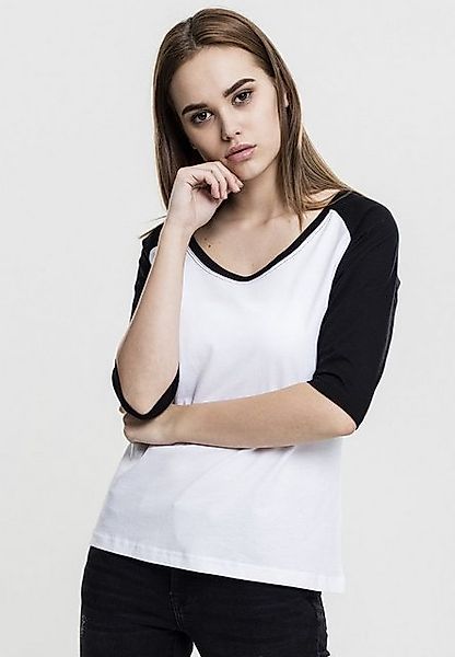 URBAN CLASSICS T-Shirt Urban Classics Damen Ladies 3/4 Contrast Raglan Tee günstig online kaufen