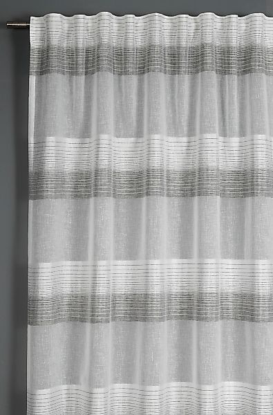Gardine »Schal Blockstreifen«, (1 St.), mit Gardinenband und verdeckten Sch günstig online kaufen