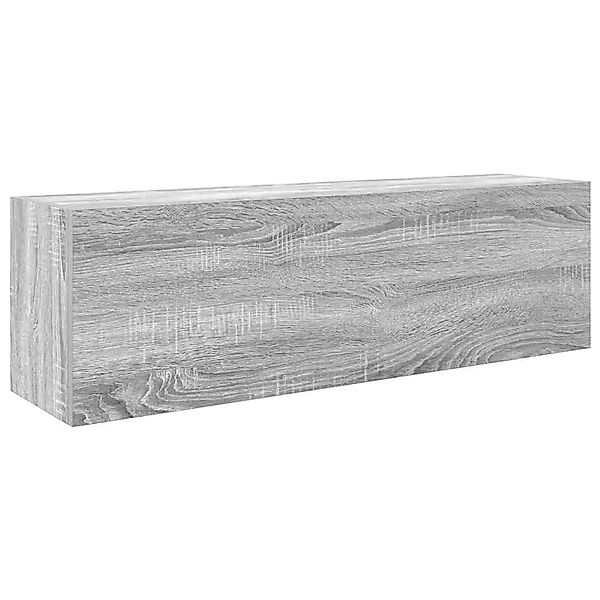 vidaXL Bad-Wandschrank Grau Sonoma 100x25x30 cm Holzwerkstoff 860099 günstig online kaufen