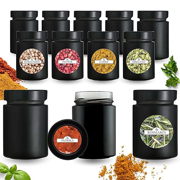 mikken Gewürzbehälter 12 Gewürzgläser 190 ml günstig online kaufen