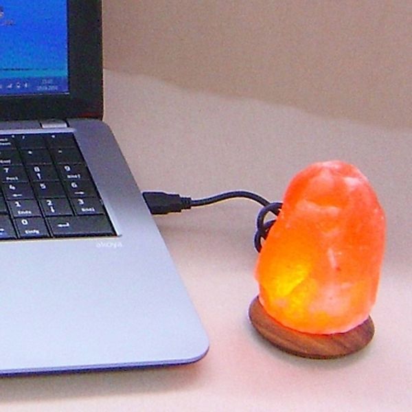 HIMALAYA SALT DREAMS Salzkristall-Tischlampe USB-Rock, LED günstig online kaufen