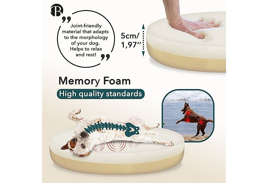 Bluzelle Tierbett Hundebett Orthopädisch 50 cm - Kleine Hunde XXS / Katzenb günstig online kaufen