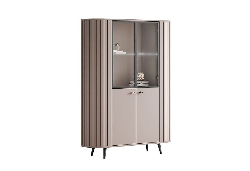 Lookway Standvitrine ELODIE II Vitrine mit Glastüren und LED-Beleuchtung günstig online kaufen