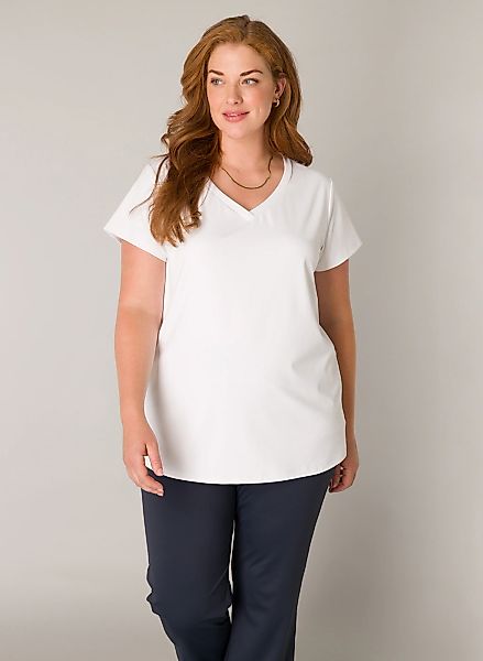 Base Level Curvy V-Shirt mit Stretch günstig online kaufen