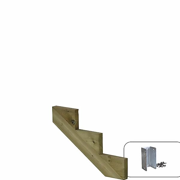 Plus A/S 34,2 Grad Treppenwangen 3 Stufen mit Beschläge  Stufentiefe 25 cm günstig online kaufen