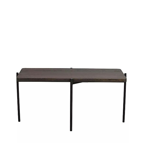 Salontisch mit rechteckiger Tischplatte Massivholz & Metall günstig online kaufen