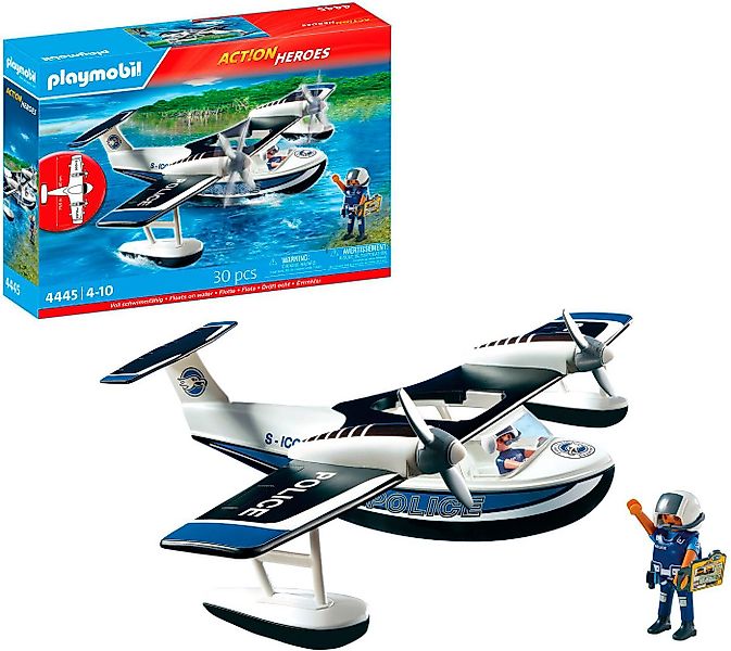 Playmobil® Polizei Wasserflugzeug (4445), Action Heroes Konstruktions-Spiel günstig online kaufen