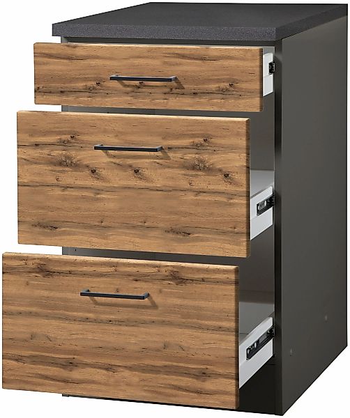 KOCHSTATION Unterschrank "KS-Trier", Breite 50 cm, mit 2 Auszügen und 1 Sch günstig online kaufen