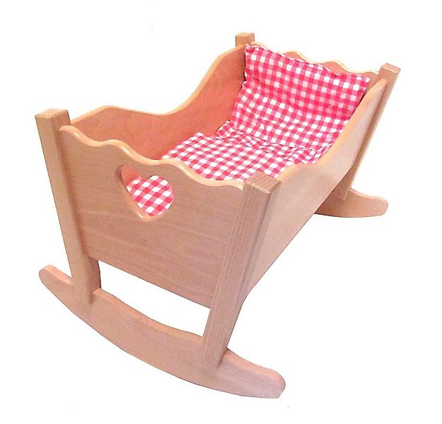 Holz-Wenzel Puppenwiege Holz Puppenwiege mit 3teiliger günstig online kaufen