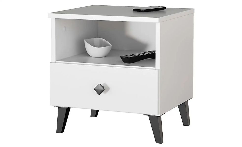 Nachttisch 40 cm breit Lina ¦ weiß ¦ Maße (cm): B: 40 H: 43 Tische > Nachtt günstig online kaufen