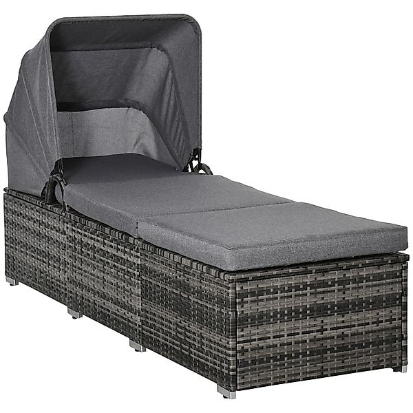 Outsunny Gartenliege Gartenmöbel Liege mit Kissen, günstig online kaufen
