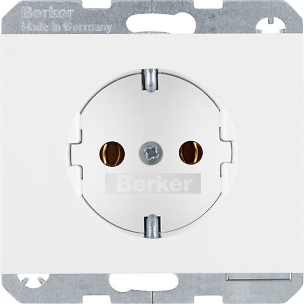 Berker SCHUKO-Steckdose pws/gl ohne Klappdeckel 41157009 - 41157009 günstig online kaufen