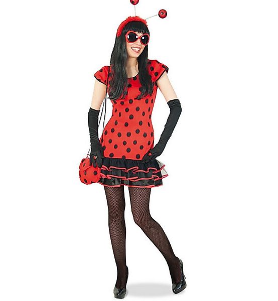 Fries Kostüm Damen Marienkäfer Lady Bird Kostüm Kleid Karneval Fasching günstig online kaufen