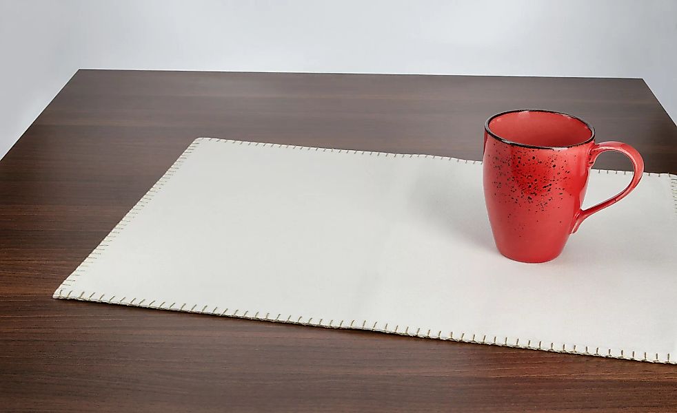 LAVIDA Platzset  Glitzer - creme - 100% Polyester - 33 cm - Heimtextilien > günstig online kaufen