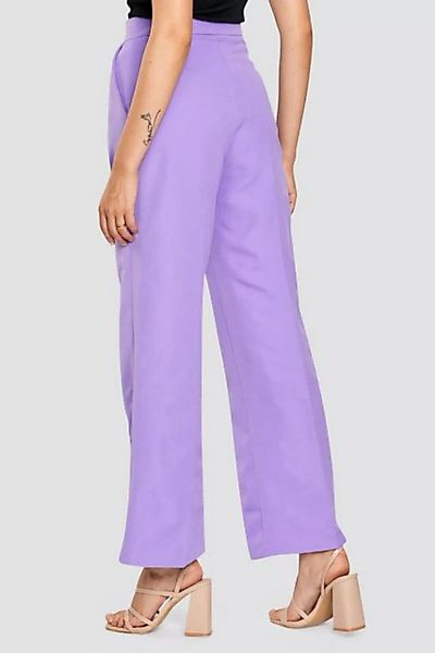 Freshlions Bügelfaltenhose Hose mit hohem Bund lila M günstig online kaufen
