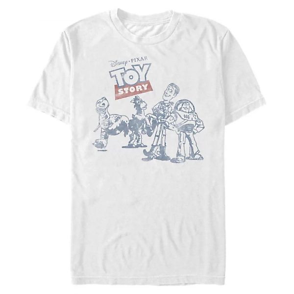 Disney - Toy Story - Gruppe Vintage Comic - Männer T-Shirt günstig online kaufen