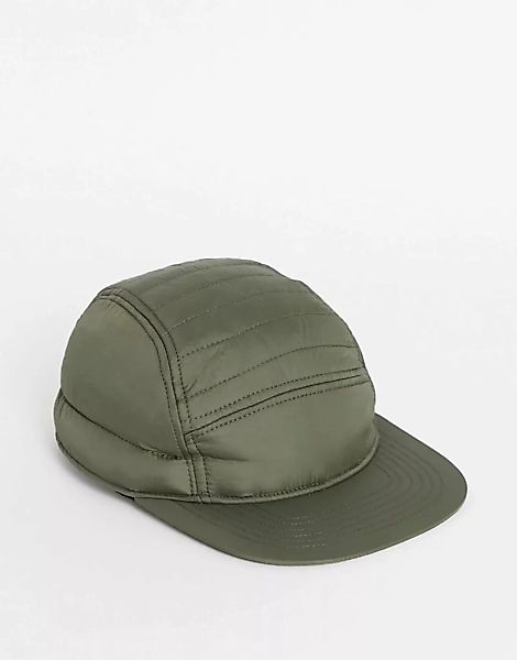 ASOS DESIGN – Gepolsterte Snapback-Kappe in Khaki-Grün günstig online kaufen