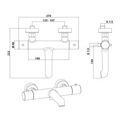 SCHÖNER WOHNEN-Kollektion Wannenthermostat DICU, Badewannenarmatur mit günstig online kaufen