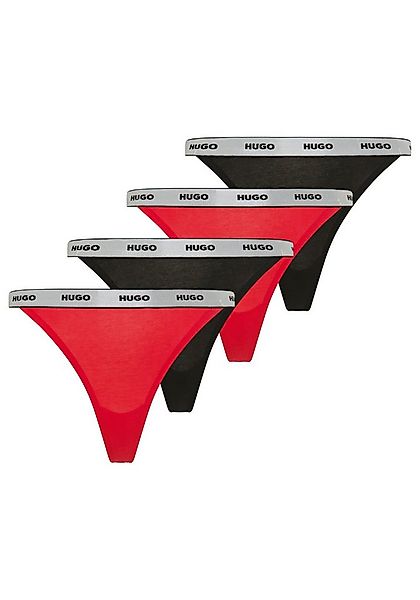 HUGO Stringtanga (3-St) elastischer Bund mit Logo günstig online kaufen