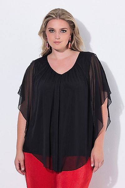 MIAMODA Druckbluse Mesh-Blusenshirt Schulter CutOut günstig online kaufen