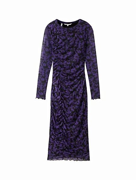 TOM TAILOR Strickpullover midi mesh dress with gathering günstig online kaufen