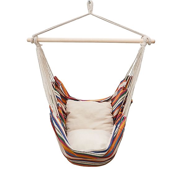 AMANKA Hängesessel inkl. 2 Kissen bis 120 kg 130 x 95 cm Bunt günstig online kaufen