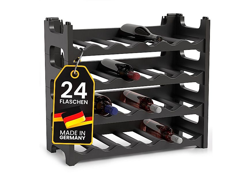 Gardissimo Weinregal Flaschenregal für 24 Flaschen Kunststoff stapelbar Fla günstig online kaufen