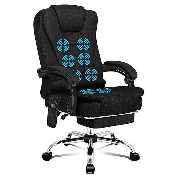 ALFORDSON Bürostuhl 8-Punkt-Massage-Vibration, Höhenverstellbarer Chefsesse günstig online kaufen