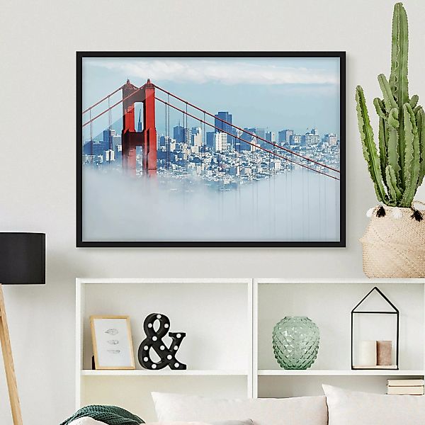 Bild mit Rahmen Architektur & Skyline - Querformat Good Morning San Francis günstig online kaufen