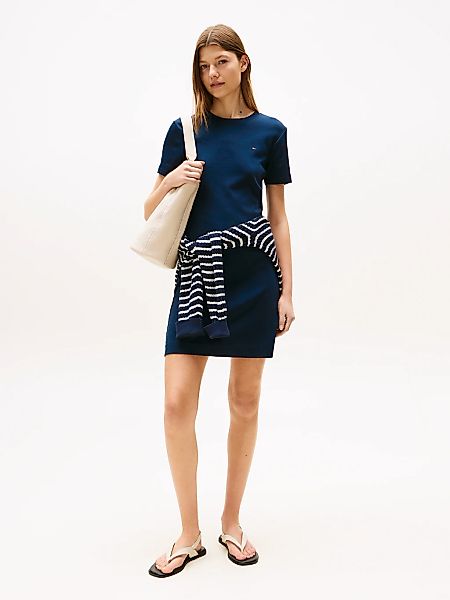 Tommy Hilfiger Shirtkleid "NEW CODY STR SLIM SHORT DRS SS", mit allover Str günstig online kaufen